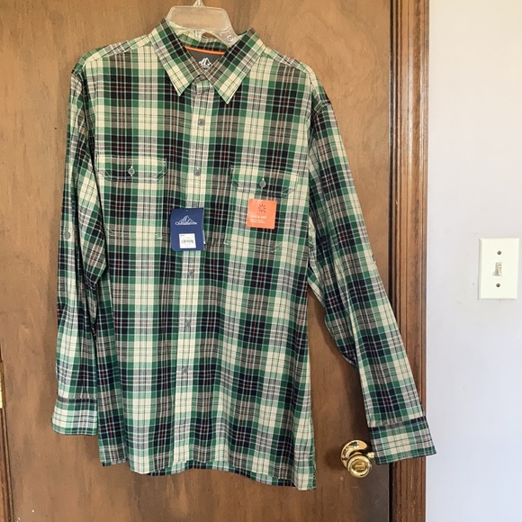 Croft & barrow plaid print quick dry Men’s shirt size L - Picture 5 of 17